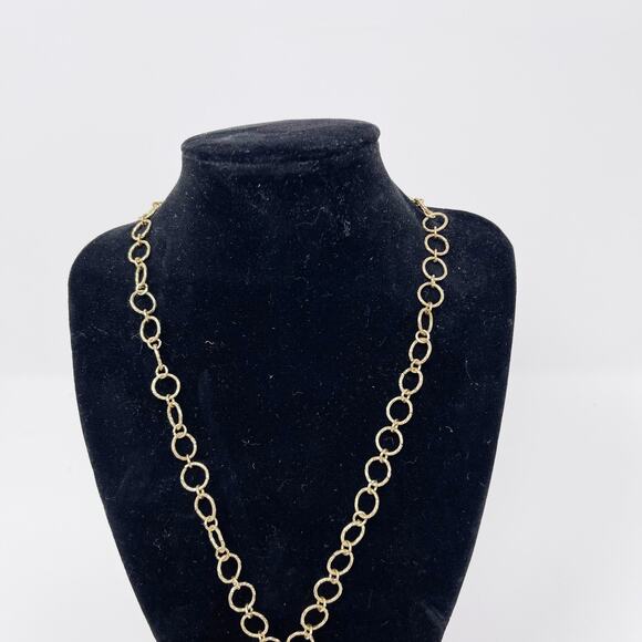 Inc International Concepts Gold Tone Chainlink Necklace with Bauble Pendants - Picture 3 of 6